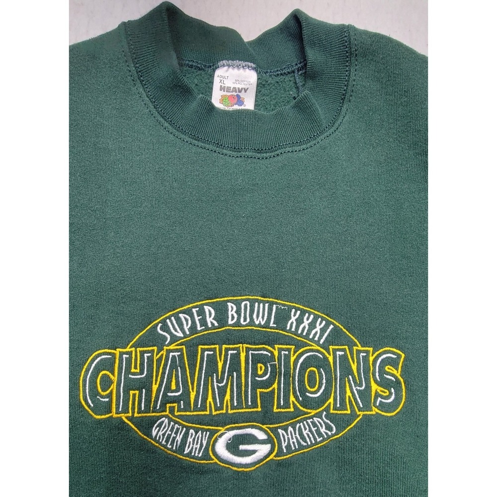 VTG 90s Green Bay Packers Pullover Mens XL Sweatshirt‎ Super Bowl XXXI Champs